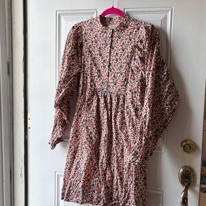 Joie Pink Floral Button-Front Midi Dress